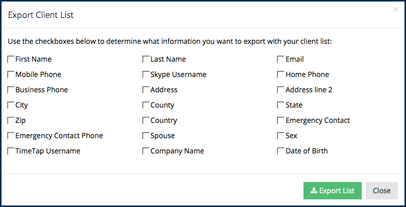 Create and download mailing list to Excel