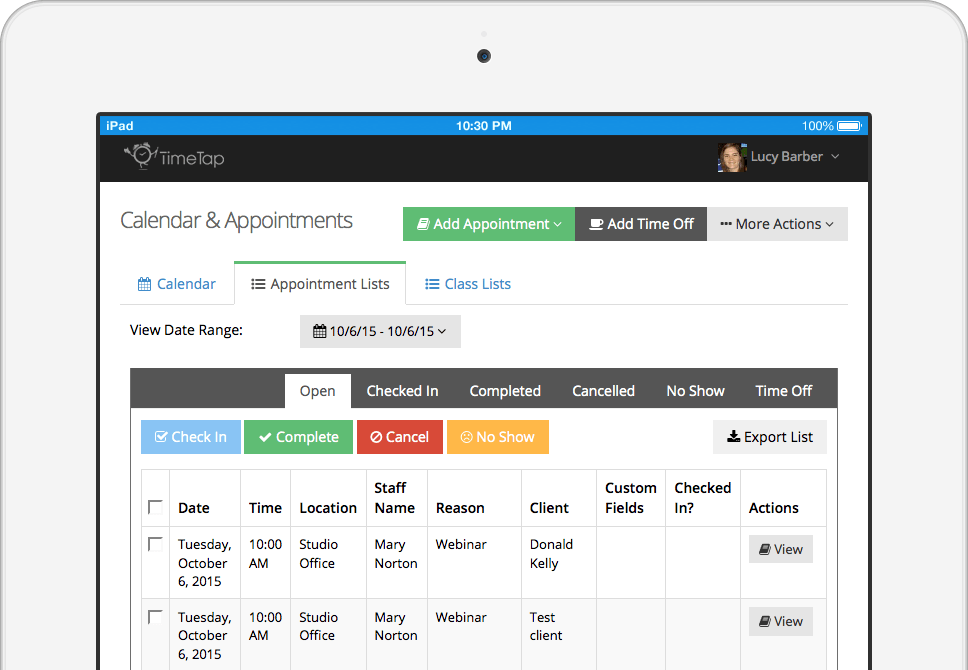 Easy booking that's organized and efficient