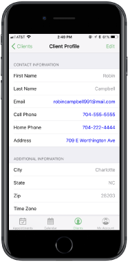 See which clients have appointments with you from your mobile device