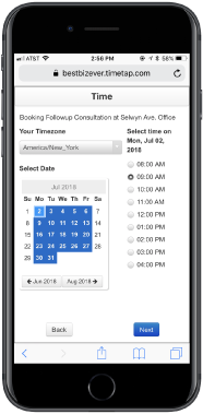 Client scheduling for easy appointment booking